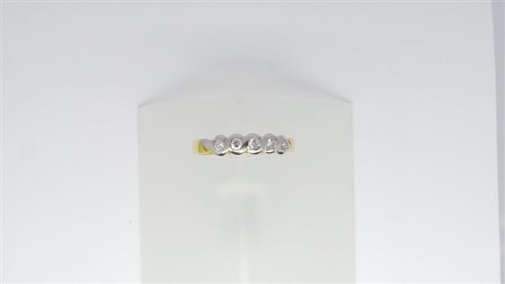 Ring Della Riva Woman in Gold Diamante 0.18 Ct RIV5PIETRE-16 - RIV5PIETRE-16